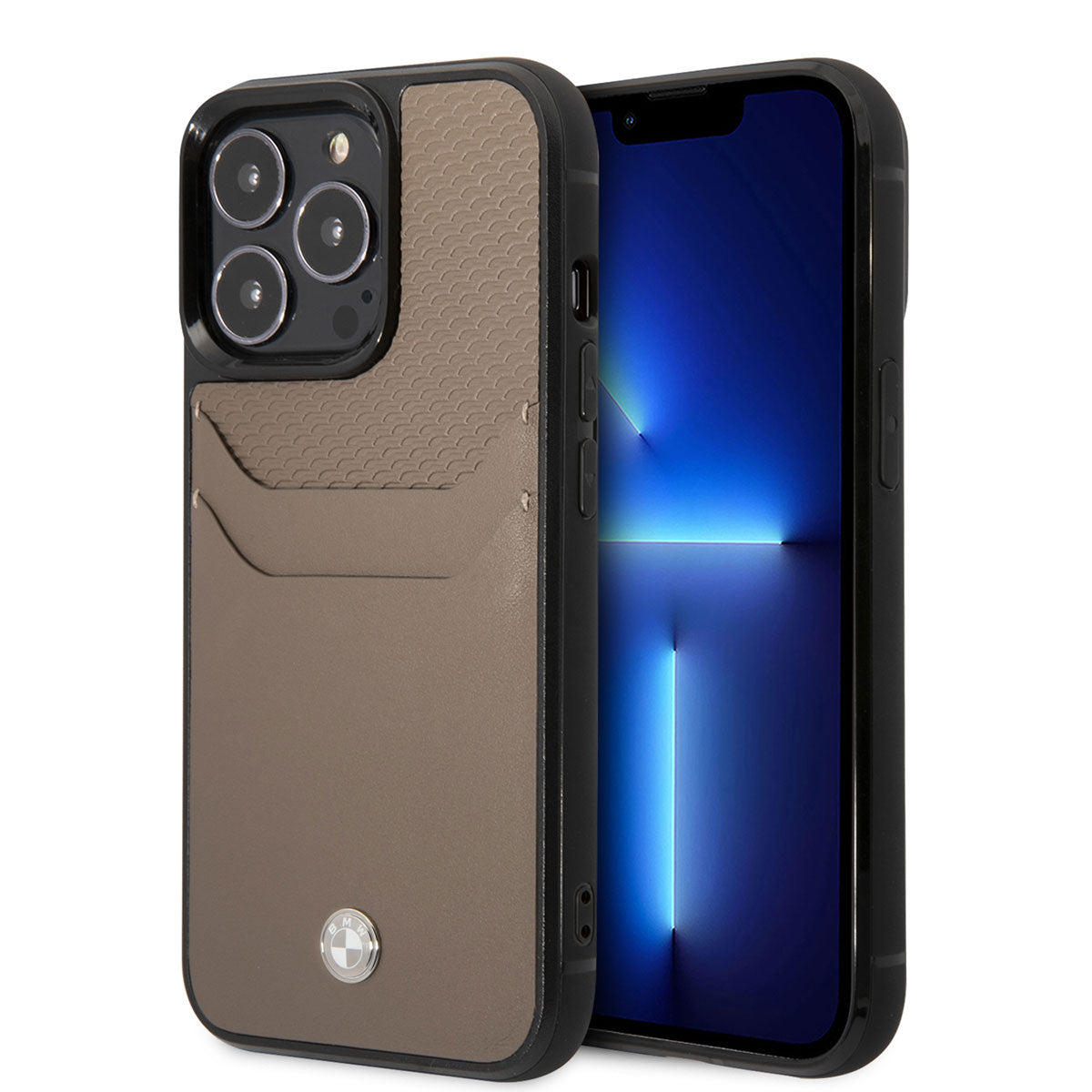 BMW iPhone 14 Pro Max Deri Kartlıklı Dizayn Telefon Kılıfı - 1 BMW iPhone 14 Pro Max Deri Kartlıklı Dizayn Telefon Kılıfı - 1